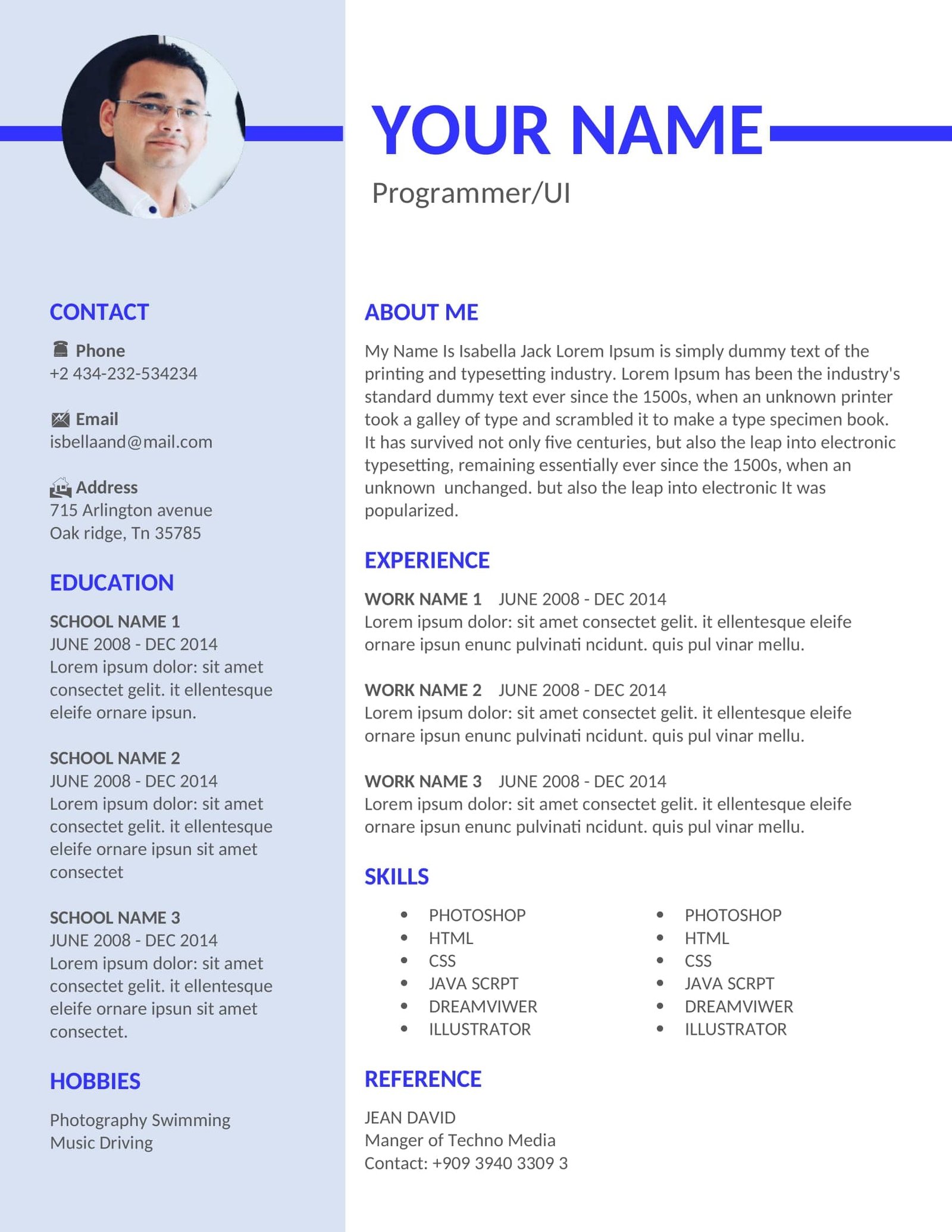 Student & Fresher Resume Design